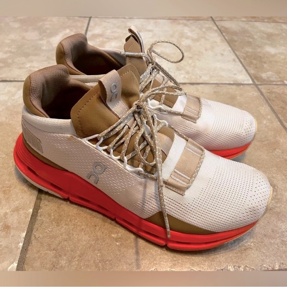 On Running Women's Sneakers in White and Red